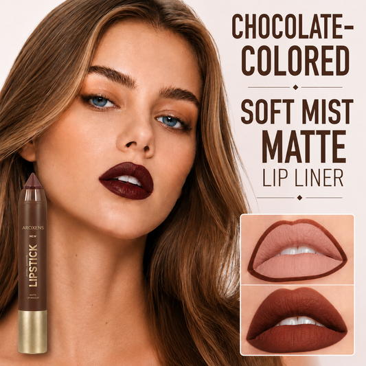 Chocolate-colored soft mist matte lip liner