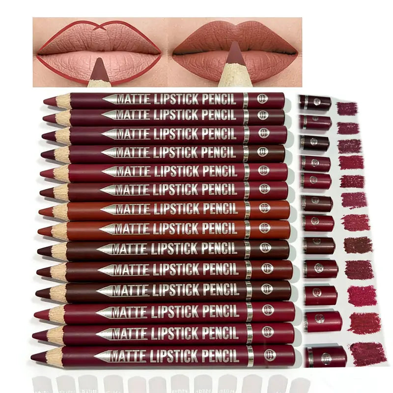 12-Piece Matte Lip Liner Set