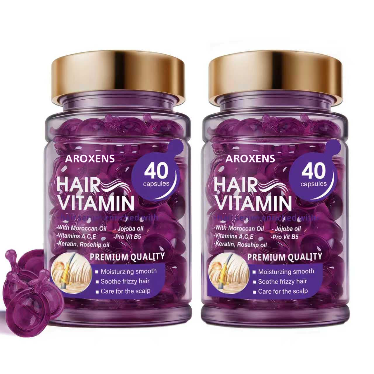 Aroxens Hair Vitamin Serum Capsules ,  Frizz-Free Hair