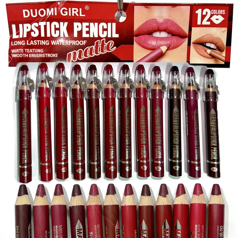 12-Piece Matte Lip Liner Set