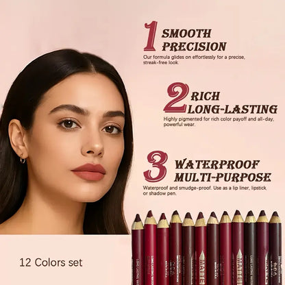 12-Piece Matte Lip Liner Set