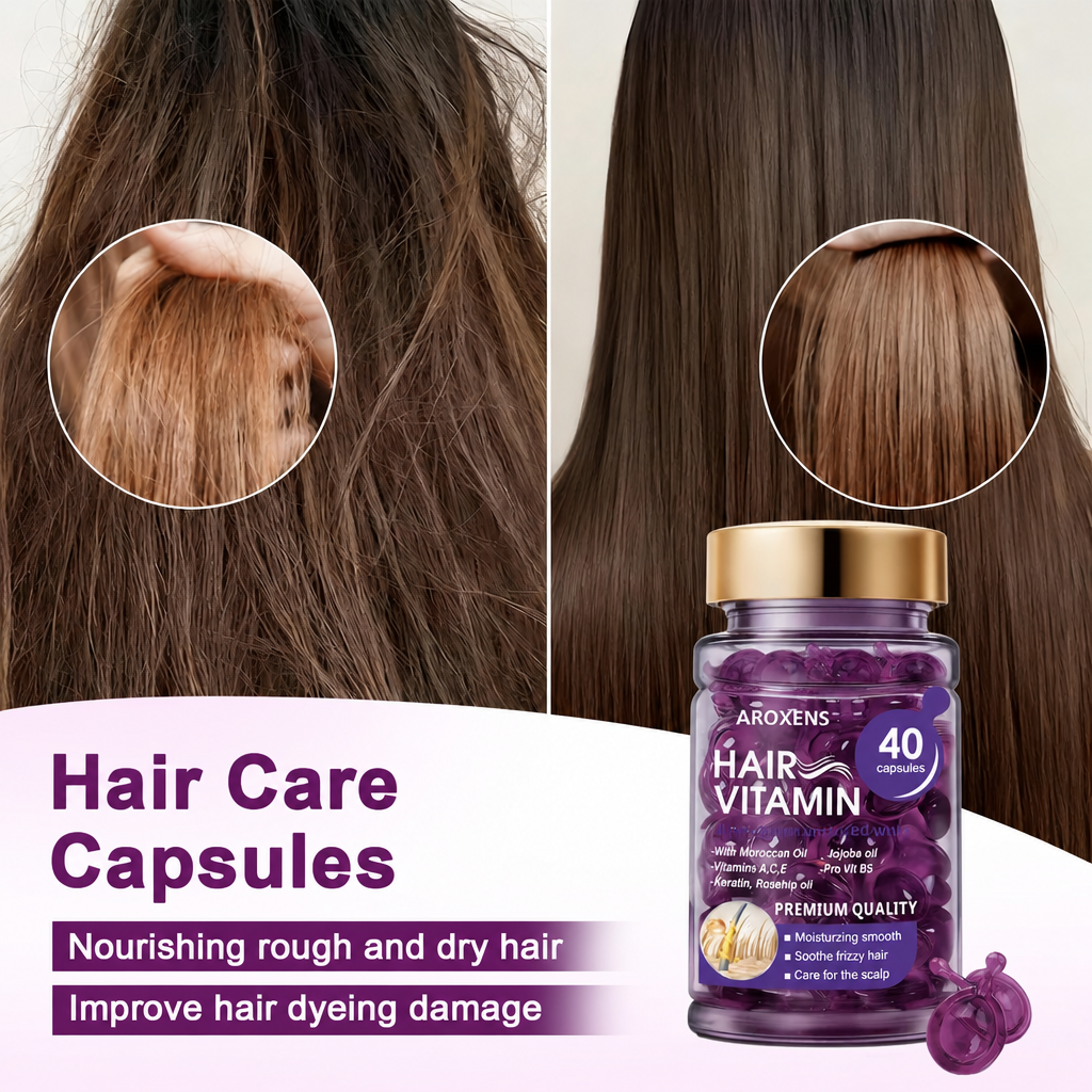 Aroxens Hair Vitamin Serum Capsules ,  Frizz-Free Hair