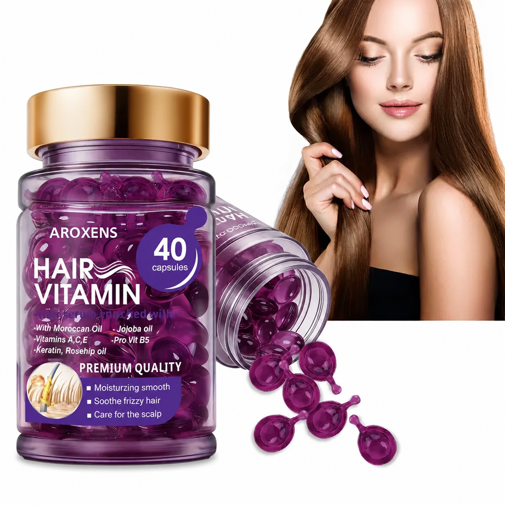 Aroxens Hair Vitamin Serum Capsules ,  Frizz-Free Hair